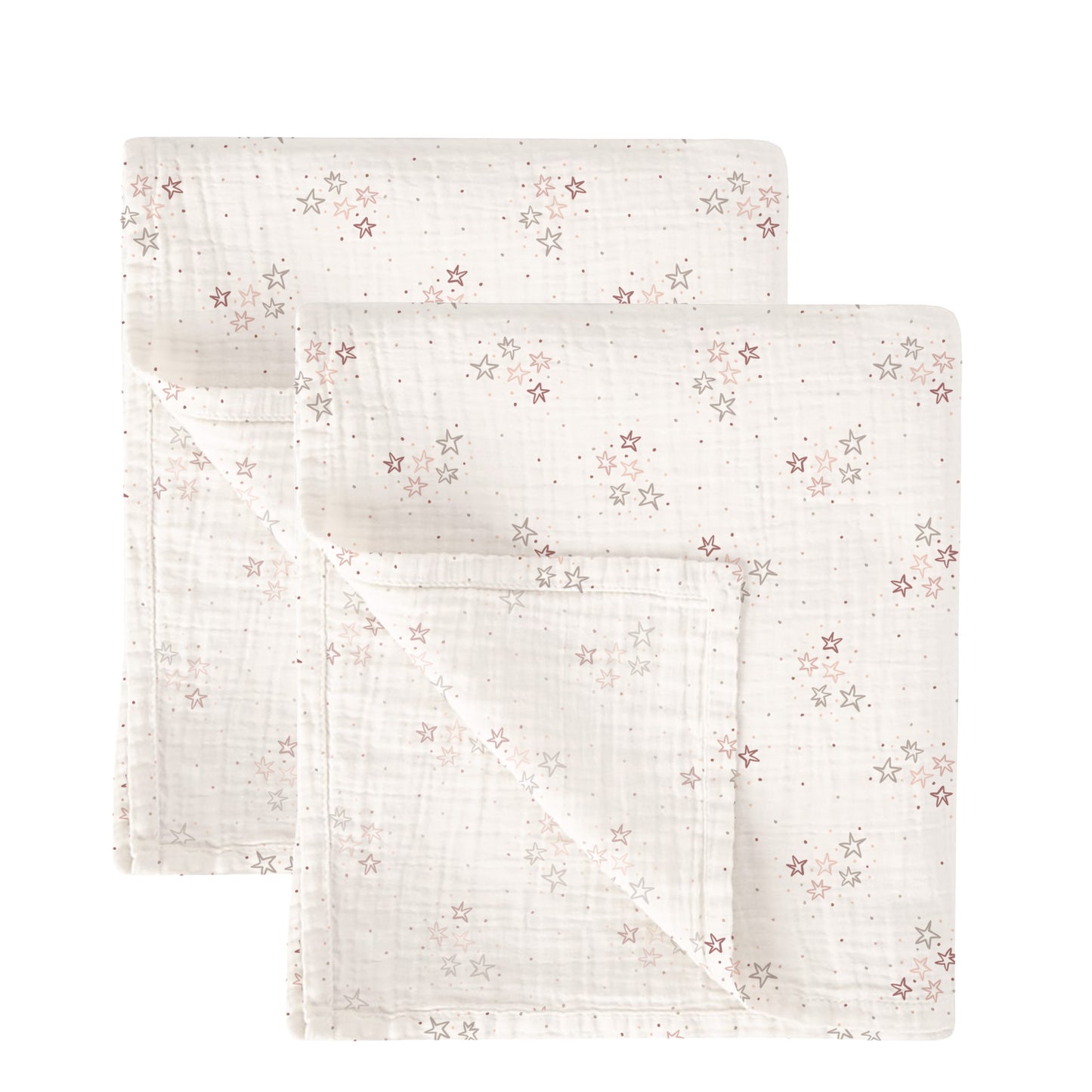 Muselinas bambú pack 2 Stars rosa - Bimbidreams