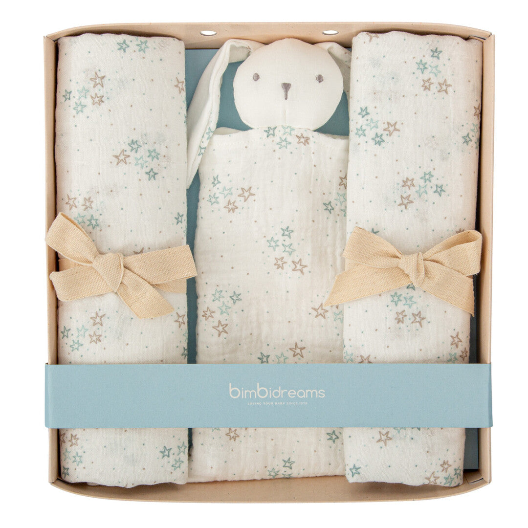 Set regalo gasas y dou dou Stars azul - Bimbidreams