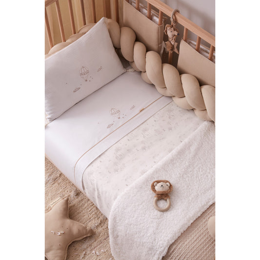 Trenza protector de cuna Texture Lino - Bimbidreams