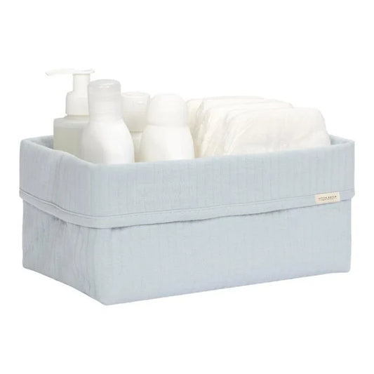 Cesta grande almacenaje puro azul - Little Dutch