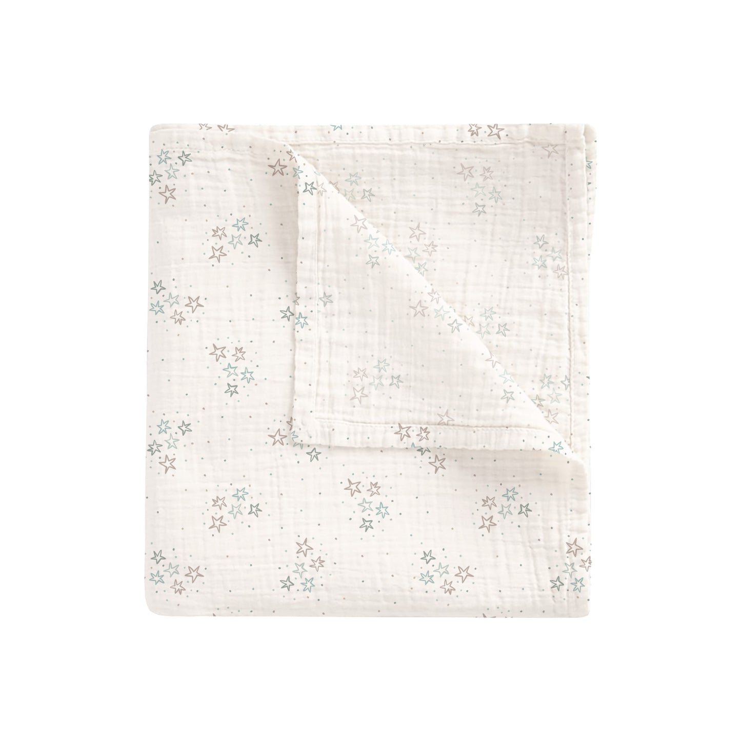 Muselinas bambú Stars azul 120x120 - Bimbidreams