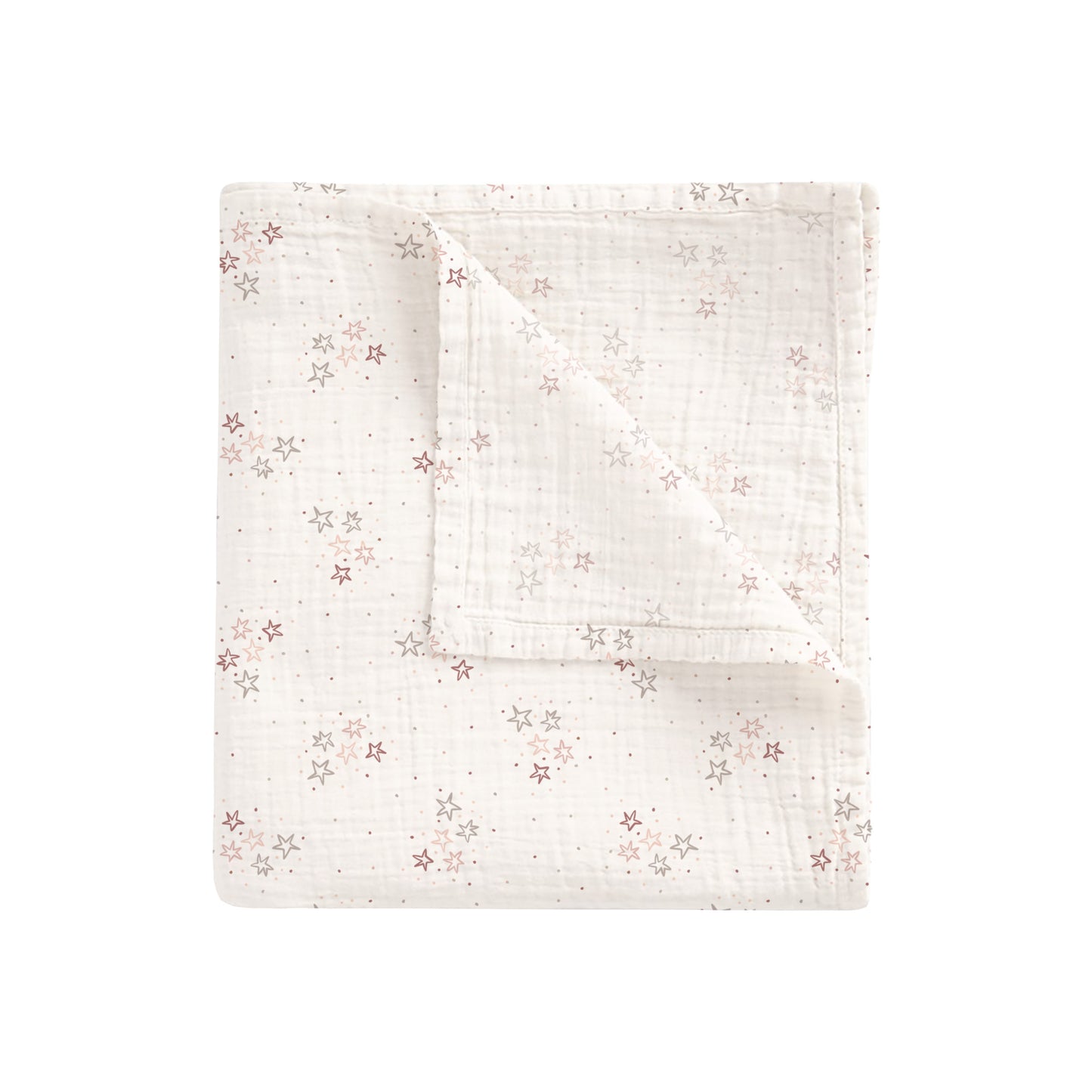 Muselinas bambú Stars rosa 120x120 - Bimbidreams