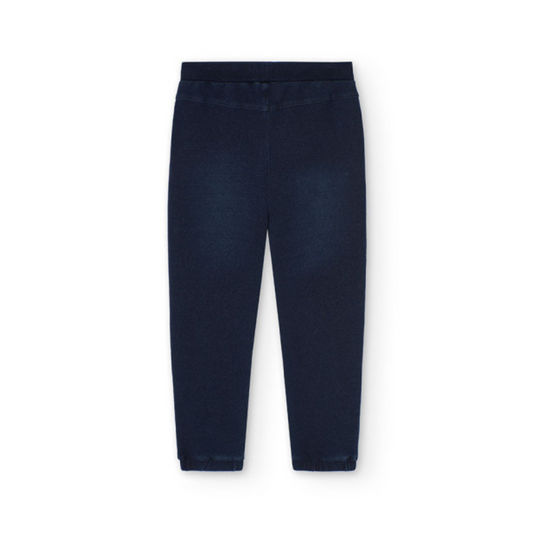 Pantalón felpa denim niño dark blue - Boboli