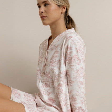 Camisola manga larga Toile De Jouy - Admas