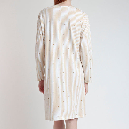 Camisola manga larga Stripes and Stars beige - Admas