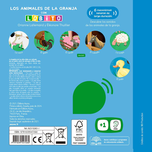 Los animales de la granja con Lobito