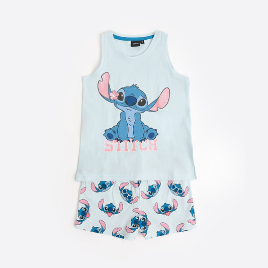 Pijama niña sin manga Stitch - Admas