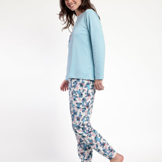 Pijama manga larga Stitch y Ángel mujer - Admas