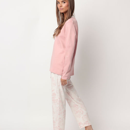 Pijama abotonado manga larga Toile De Jouy - Admas