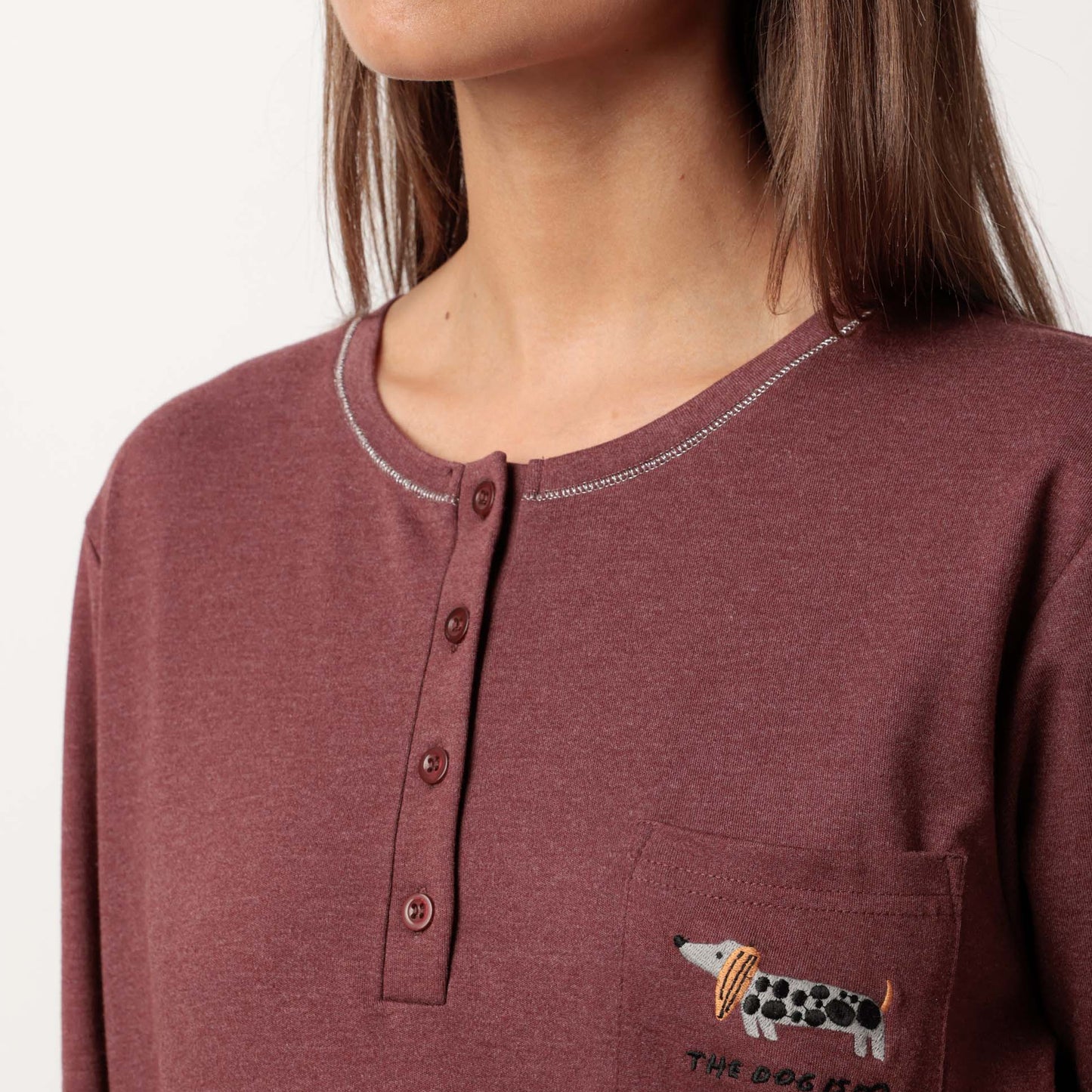 Pijama manga Dogs Home mujer - Admas