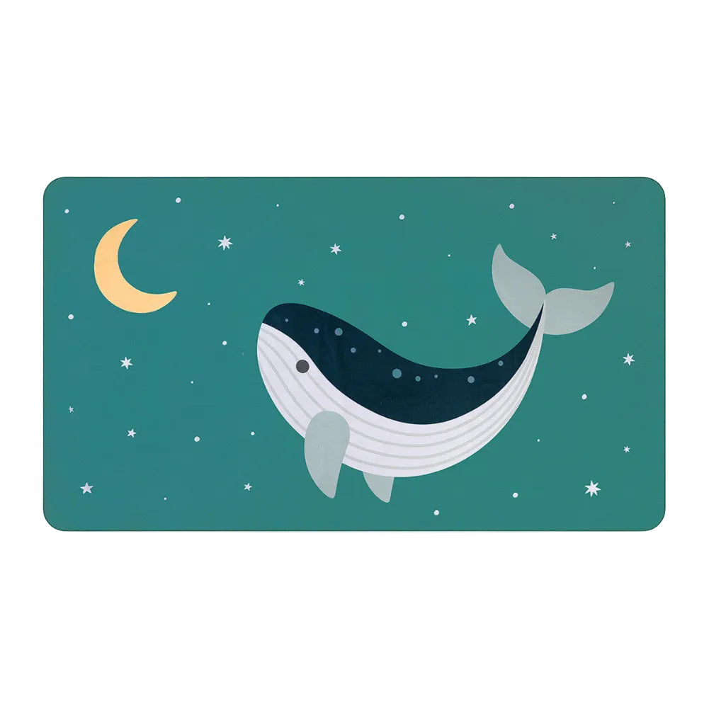 Toalla Playa Microfibra Whale Teal - Monnëka