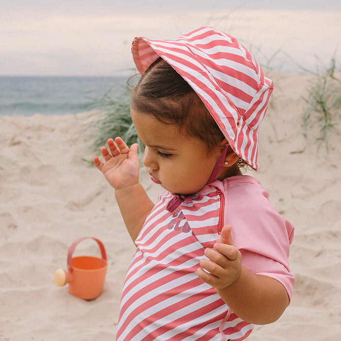 Gorro Reversible Stripes Bloom & Blush - Monnëka