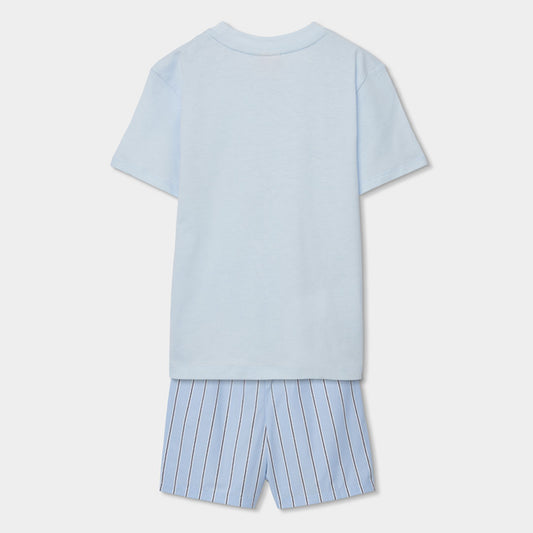 Pijama niña algodón rayas azul - Boboli