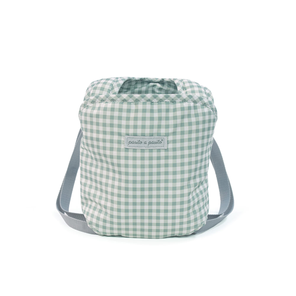 Mochila portabebé Tom Vichy Verde - Pasito a Pasito