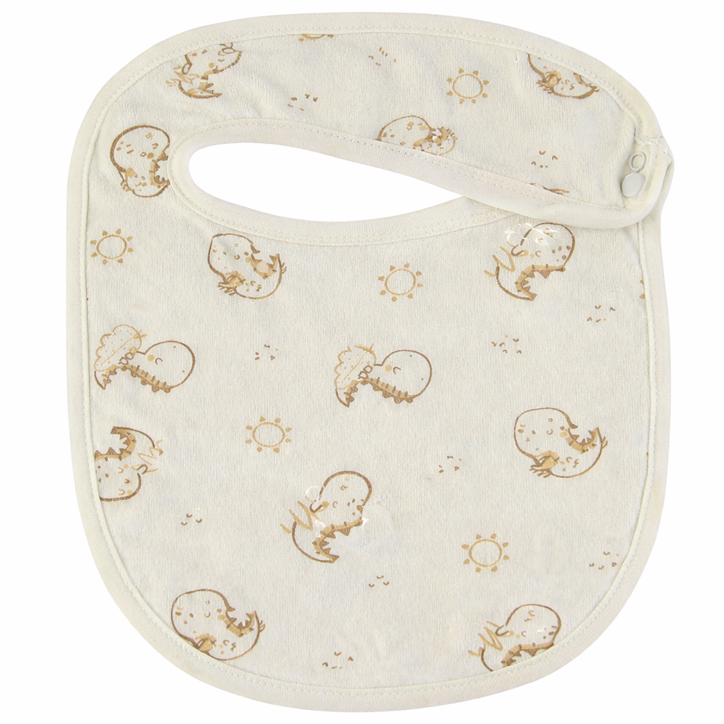 Babero Dinosaurios beige - BabyBol