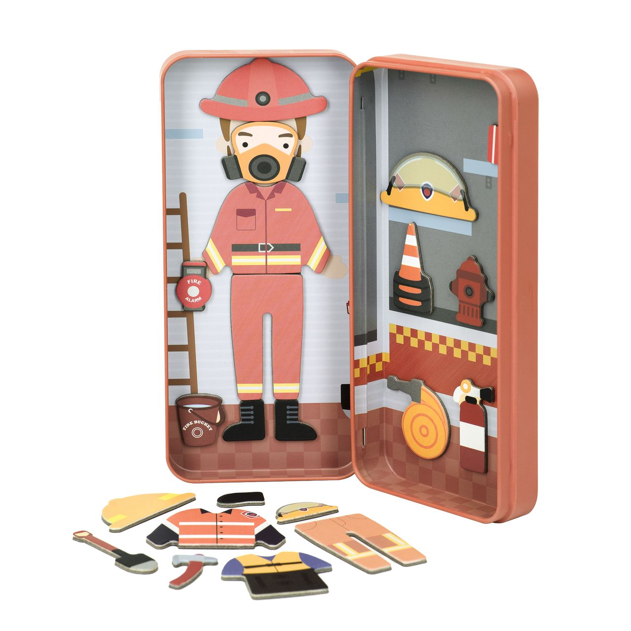 Puzzle caja magnética Bombero MierEdu