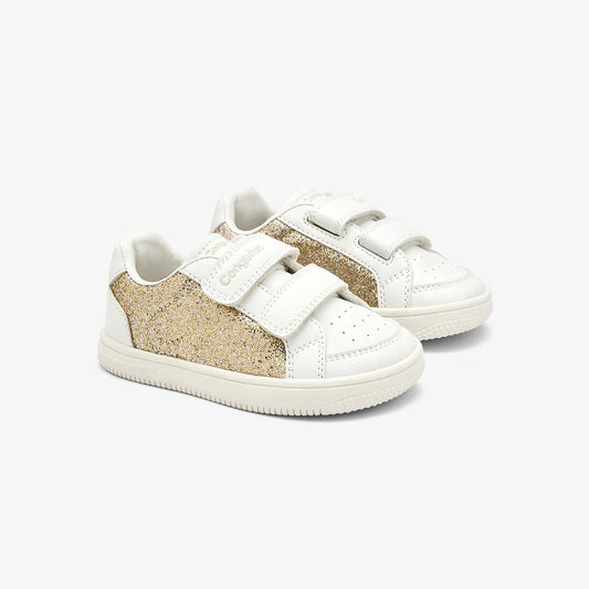 Tenis Deportivos Barefoot Goflex Glitter Dorado - Conguitos