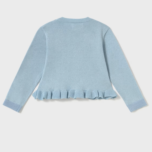 Rebeca tricot volante azul - Mayoral