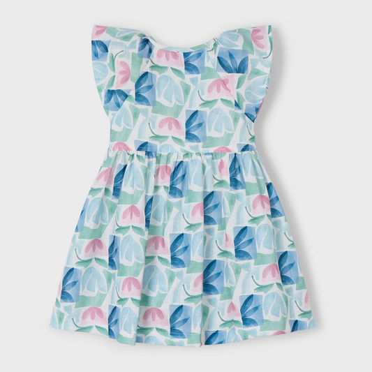 Vestido estampado de flores geométricas - Mayoral