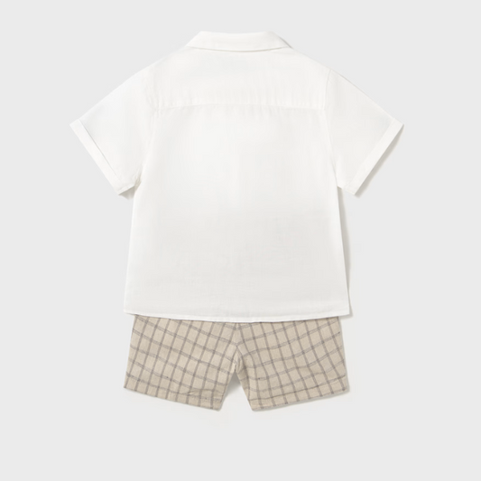 Conjunto bermuda y camisa vestir Lienzo - Mayoral
