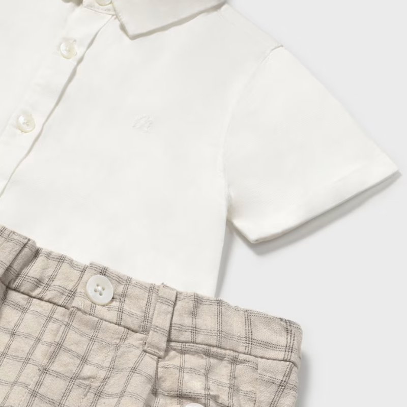 Conjunto bermuda y camisa vestir Lienzo - Mayoral