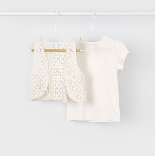 Camiseta con chaleco niña Mayoral
