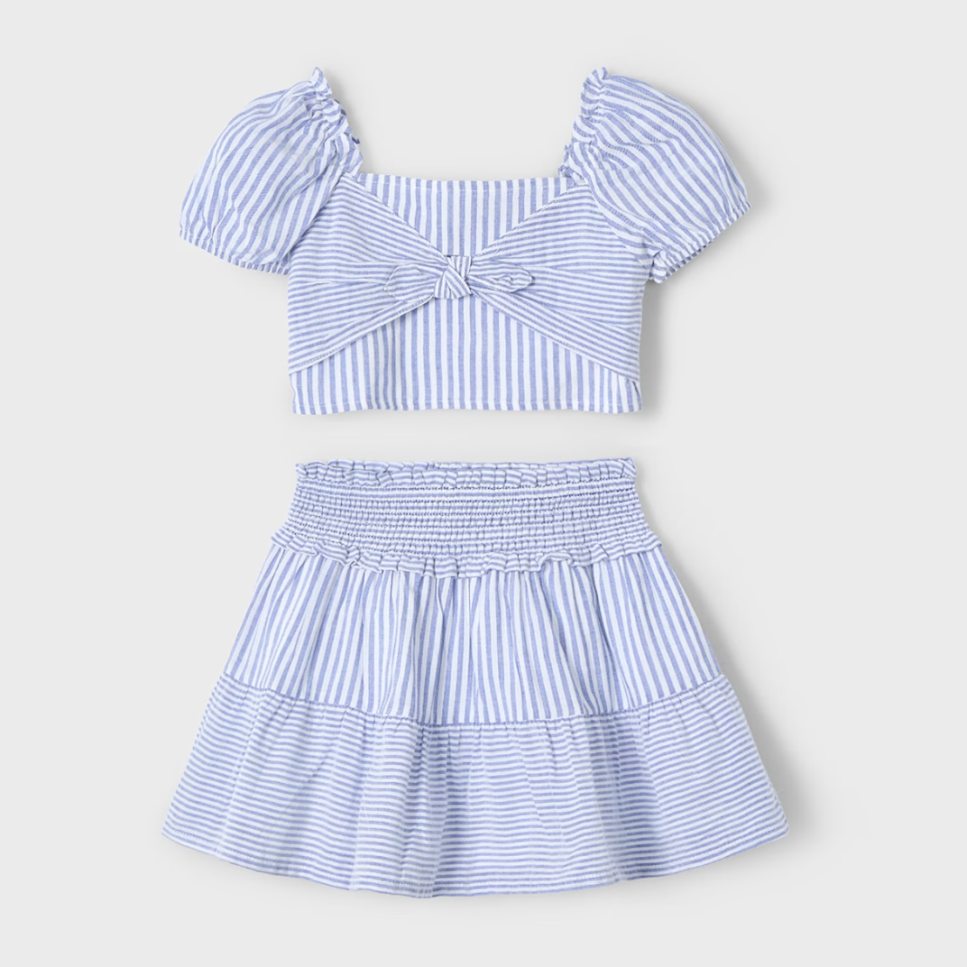 Conjunto falda y top rayas Mayoral