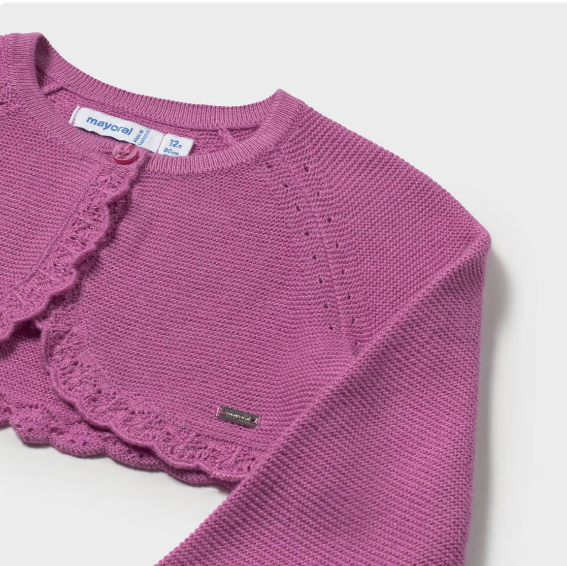 Rebeca bolero tricot orquidea Mayoral