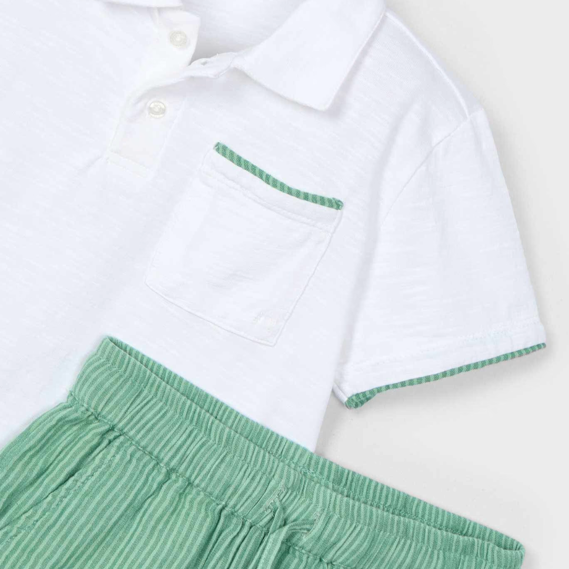 Conjunto polo rayas verde - Mayoral