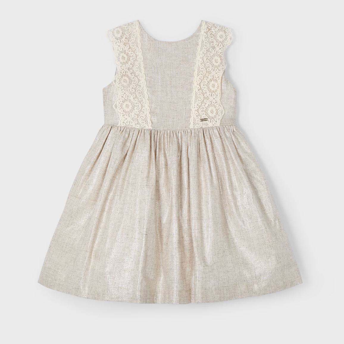 Vestido detalle bordado con lino Mayoral