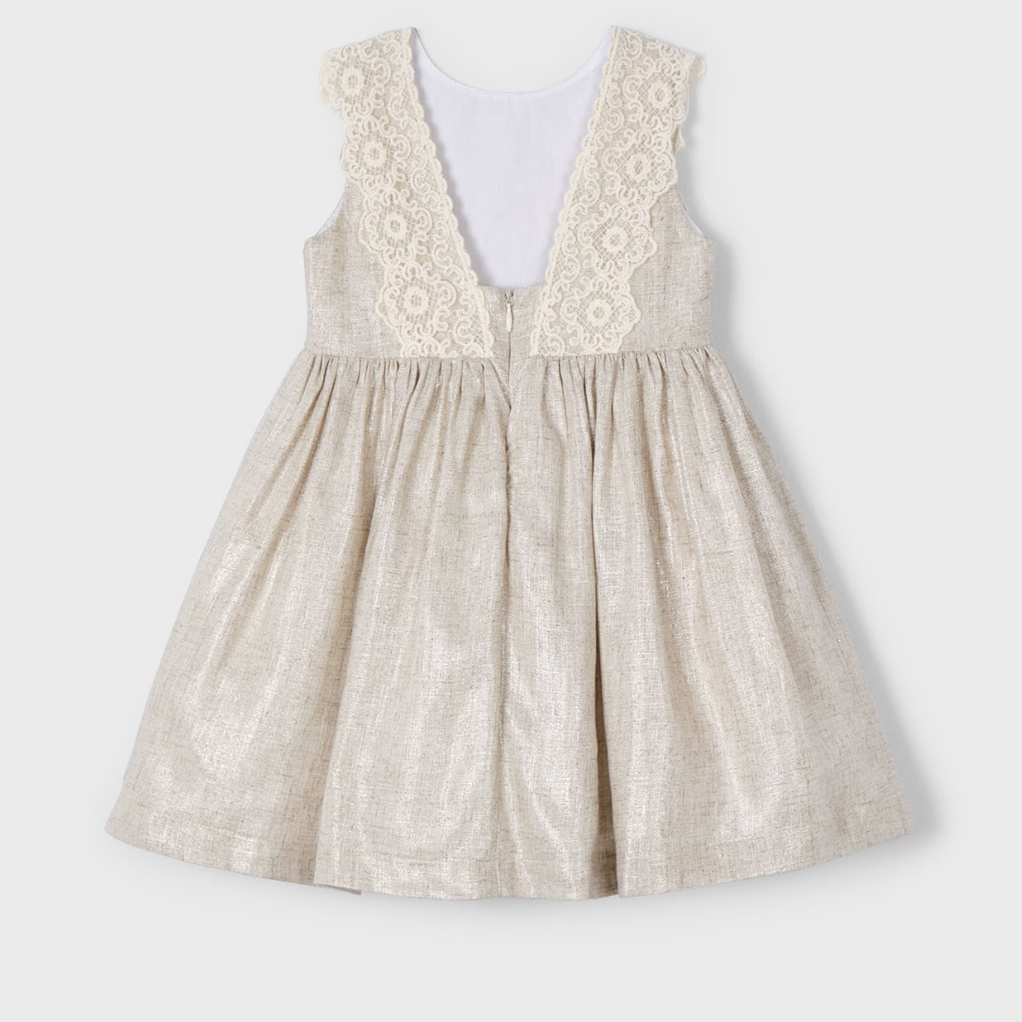 Vestido detalle bordado con lino Mayoral