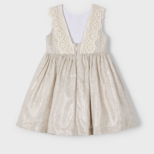 Vestido detalle bordado con lino - Mayoral