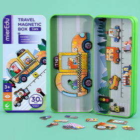 Puzzle caja magnética Coches MierEdu