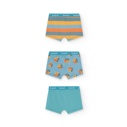 Calzoncillos boxers Rayas y dados azul - Boboli