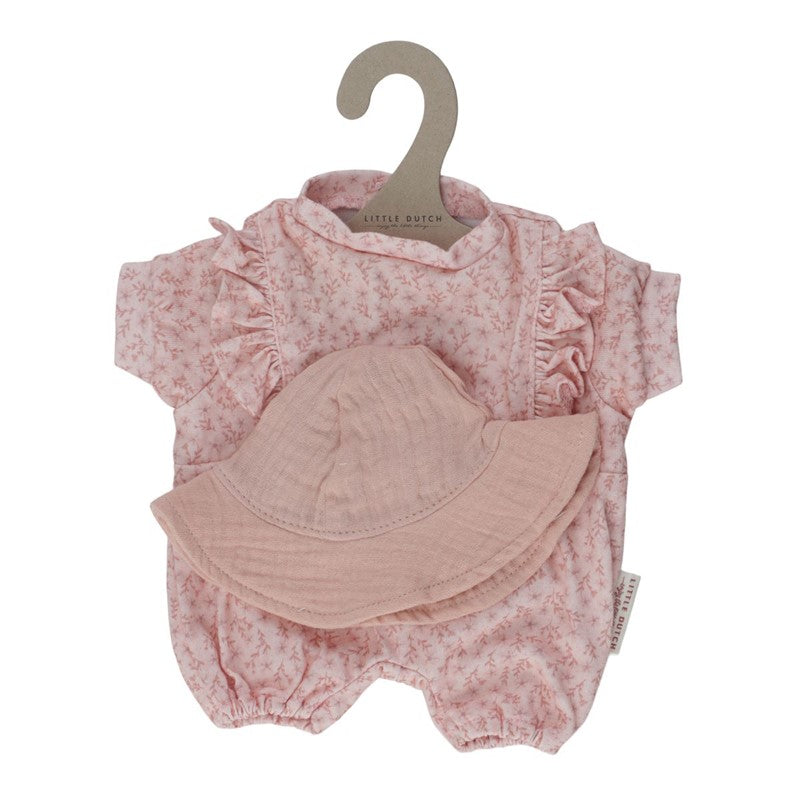 Ropita muñeca rosa flores Little Dutch