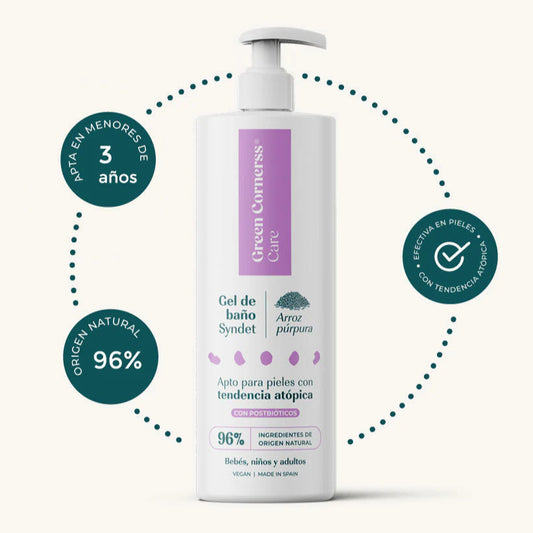 Gel de Baño de Arroz Púrpura 400ml - Green Cornerss