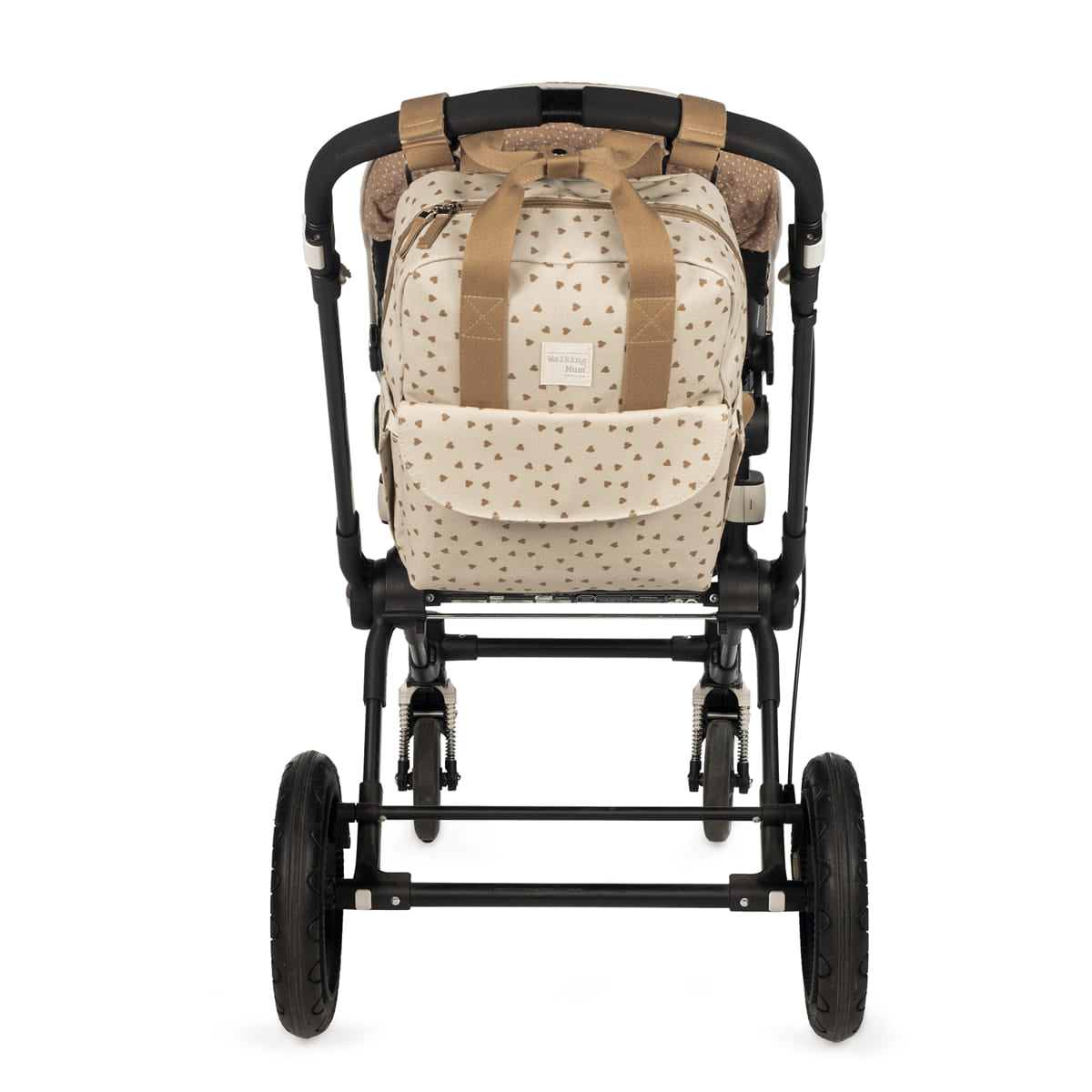 Mochila corazones Poppy Canela