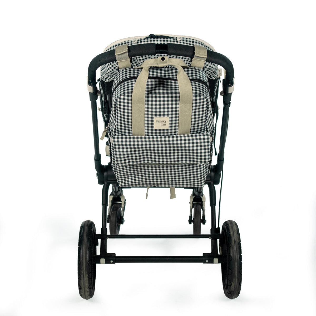 Mochila I Love Vichy negro - Walking Mum