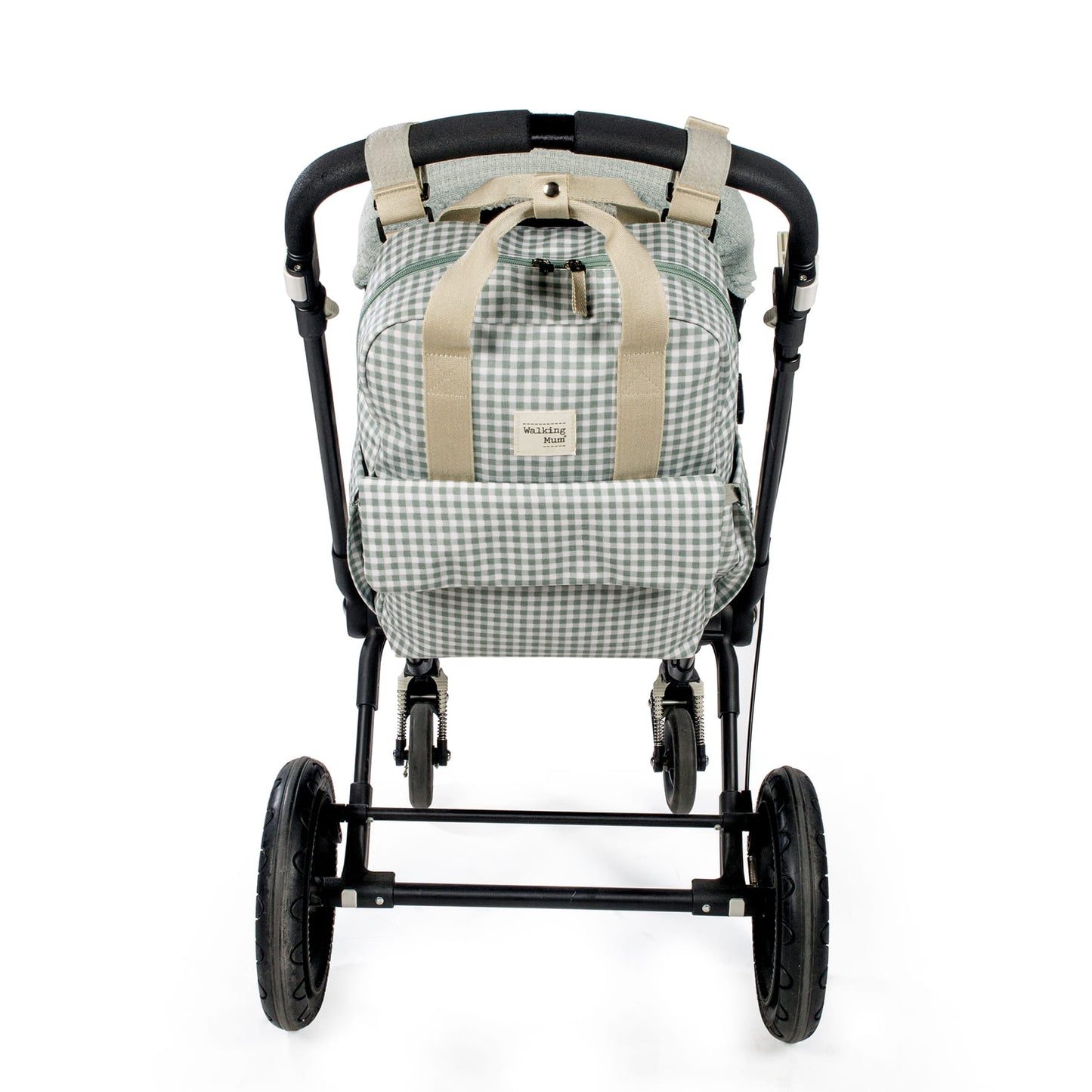 Mochila I Love Vichy verde - Walking Mum