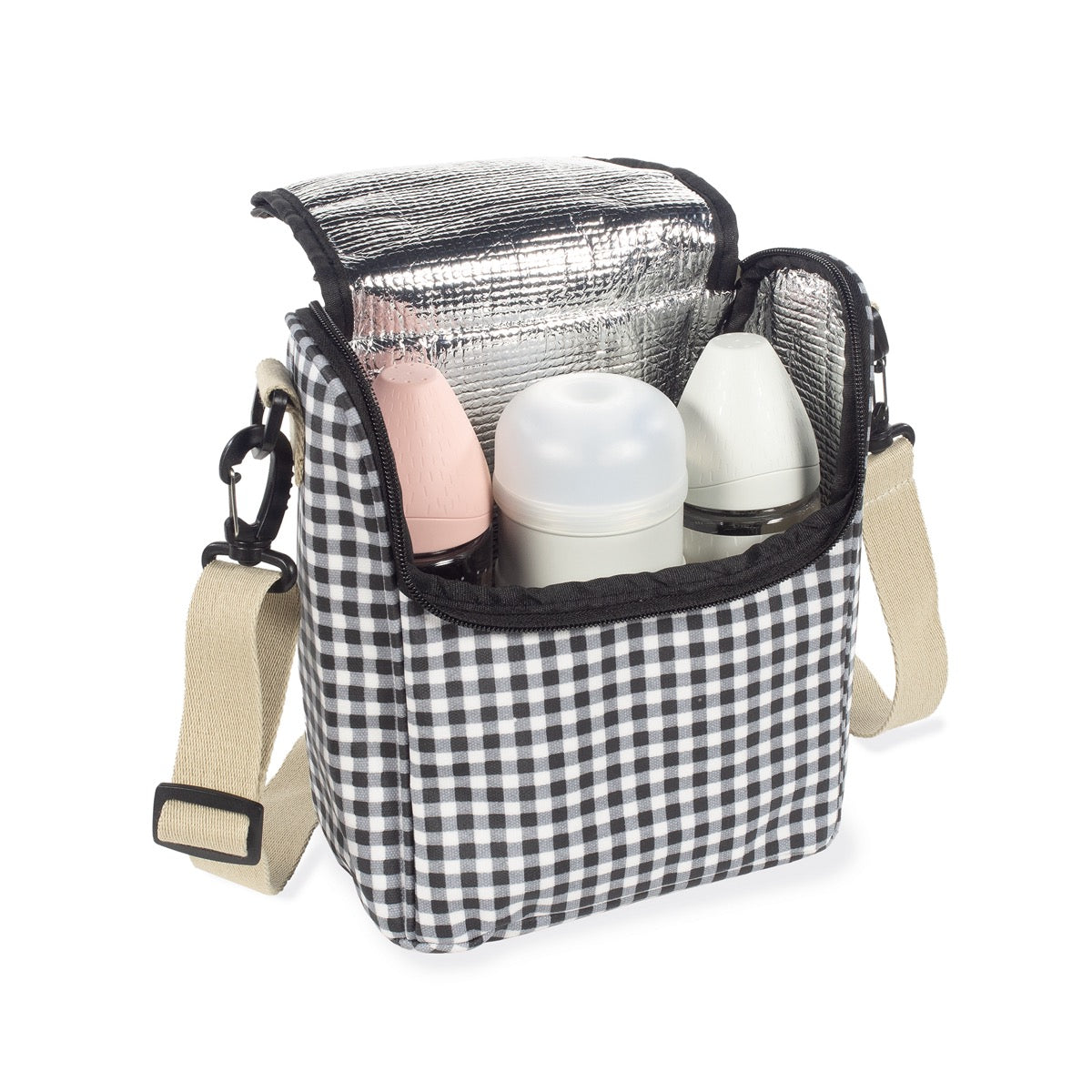 Bolsa térmica I Love Vichy negro - Walking Mum