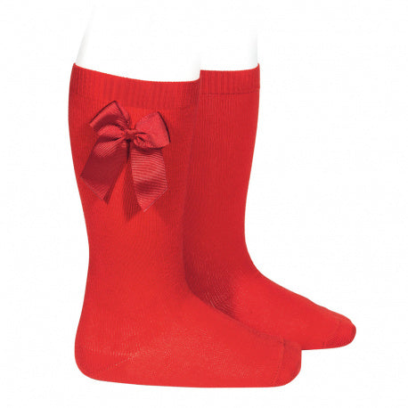 Calcetines altos algodón lazo grogrén lateral Rojo - Cóndor