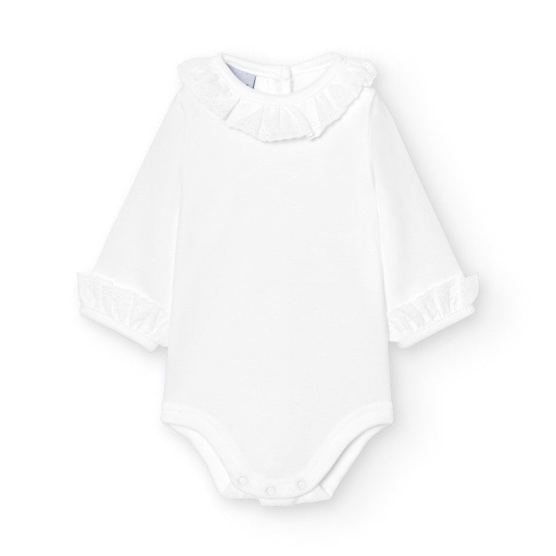 Body unisex cuello batista blanco - Babidu