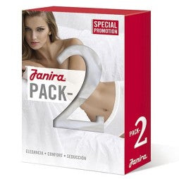 Braga slip esencial pack-2 blanco - Janira