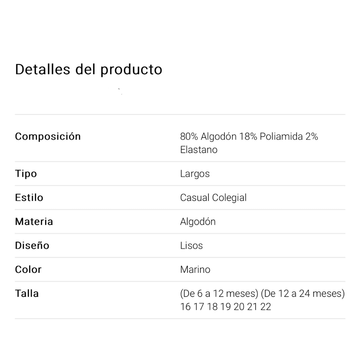 Calcetines de algodón lisos - Basix largos marino