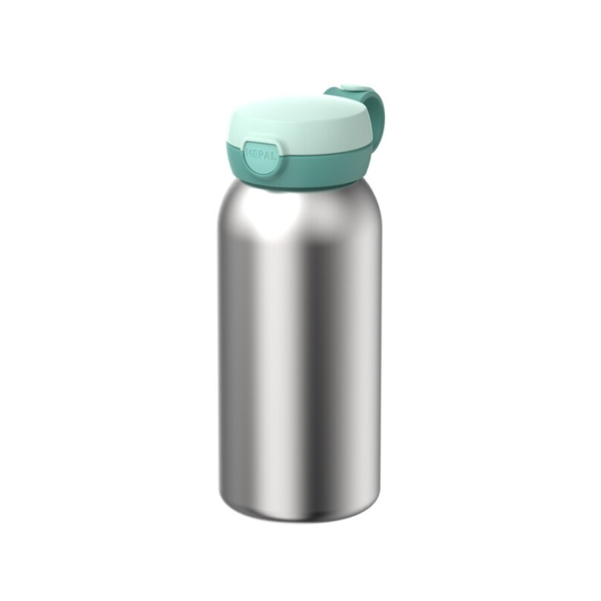 Botella Flip Cap Acero Campus menta 600ml - Mepal