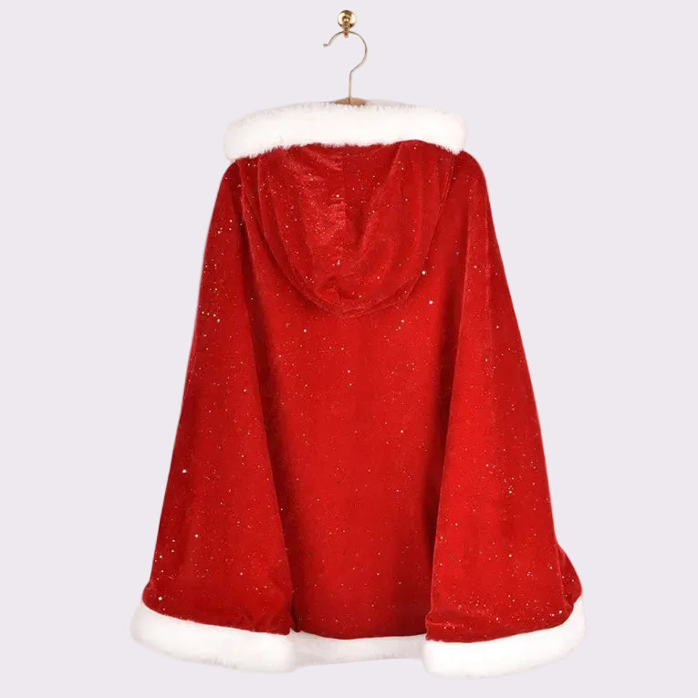 Capa Velvet Roja de Navidad 3-8 Años - Den Goda Fen