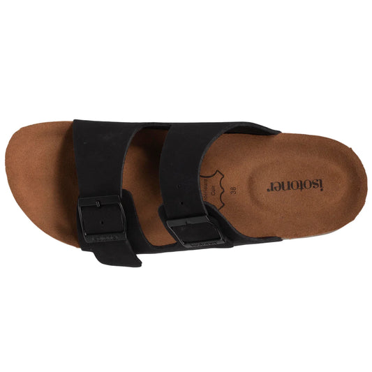 Sandalias dos tiras ajustables negro - Isotoner