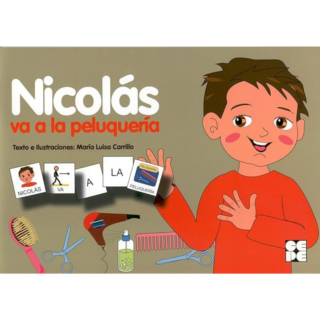 Nicolás va a la peluquería. Pictogramas