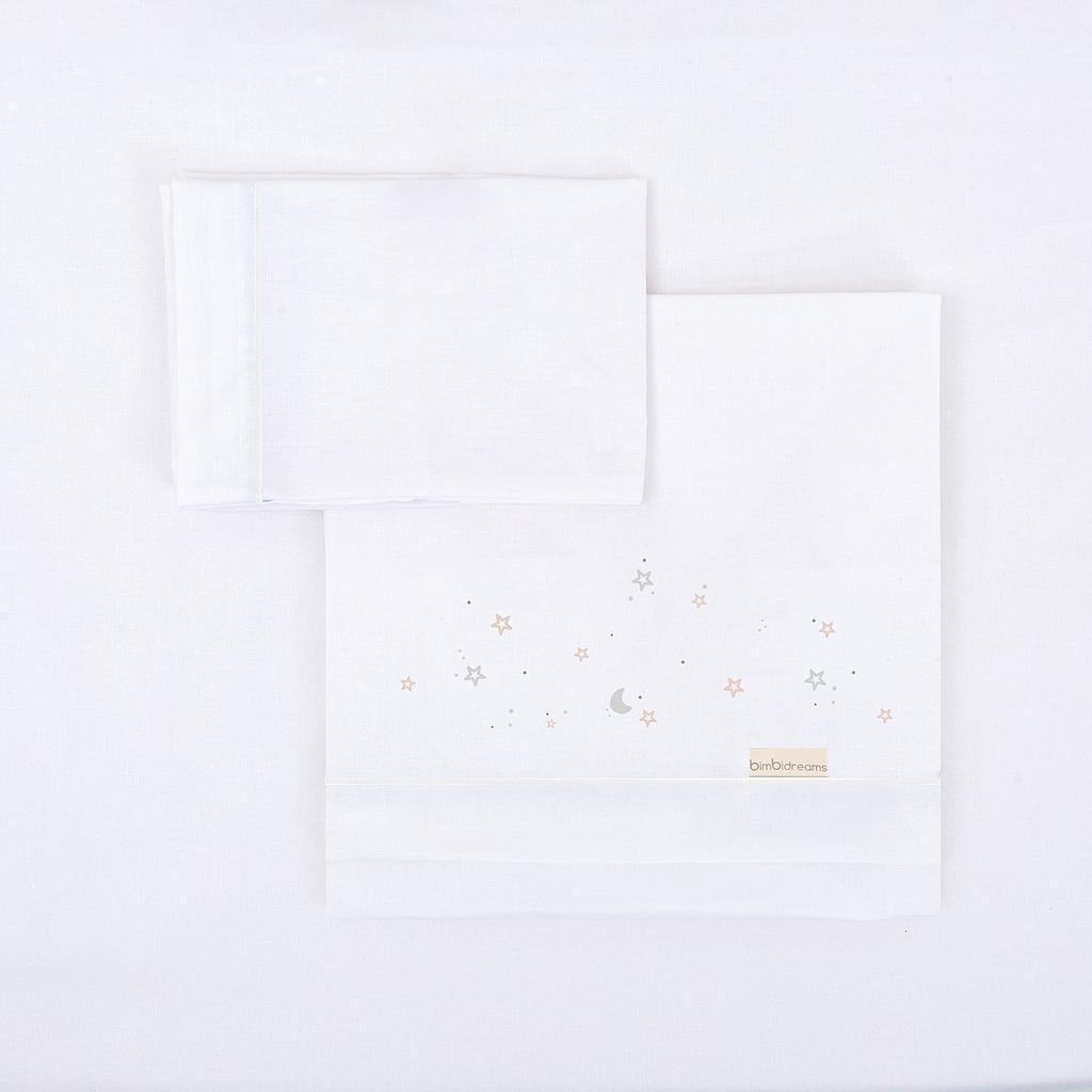 Juego sábanas Noche rosa Minicuna Bimbidreams