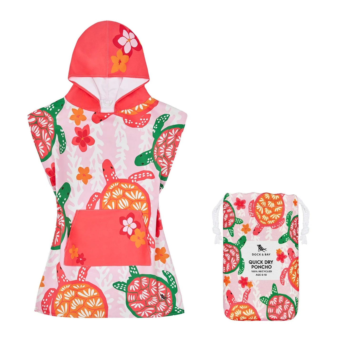 Poncho Kids Turtley Tropical - Dock & Bay